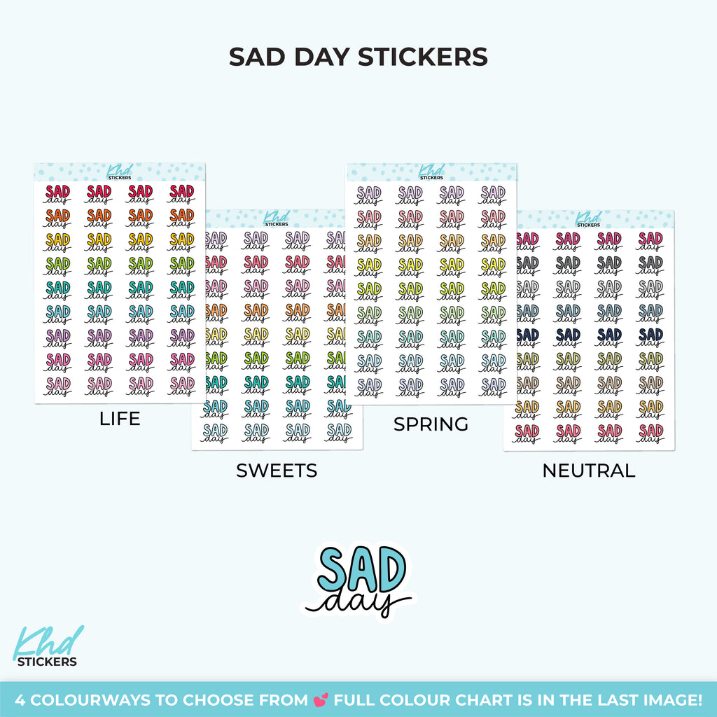 Sad Day Planner Stickers Small