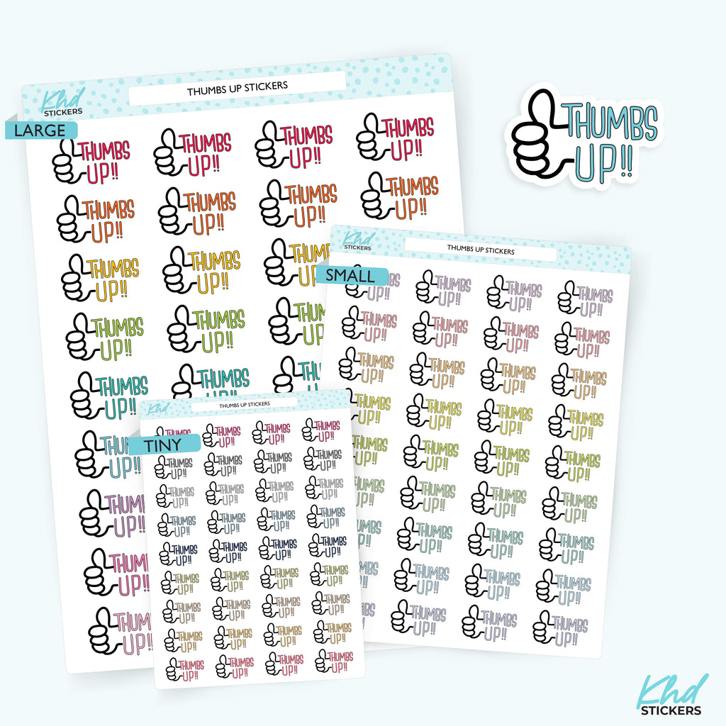 Thumbs Up Planner Stickers Small