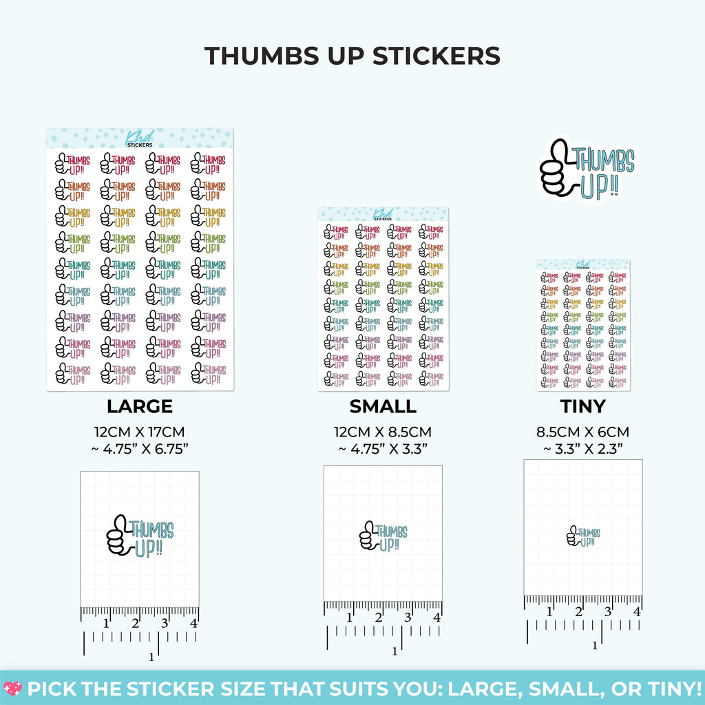 Thumbs Up Planner Stickers Small