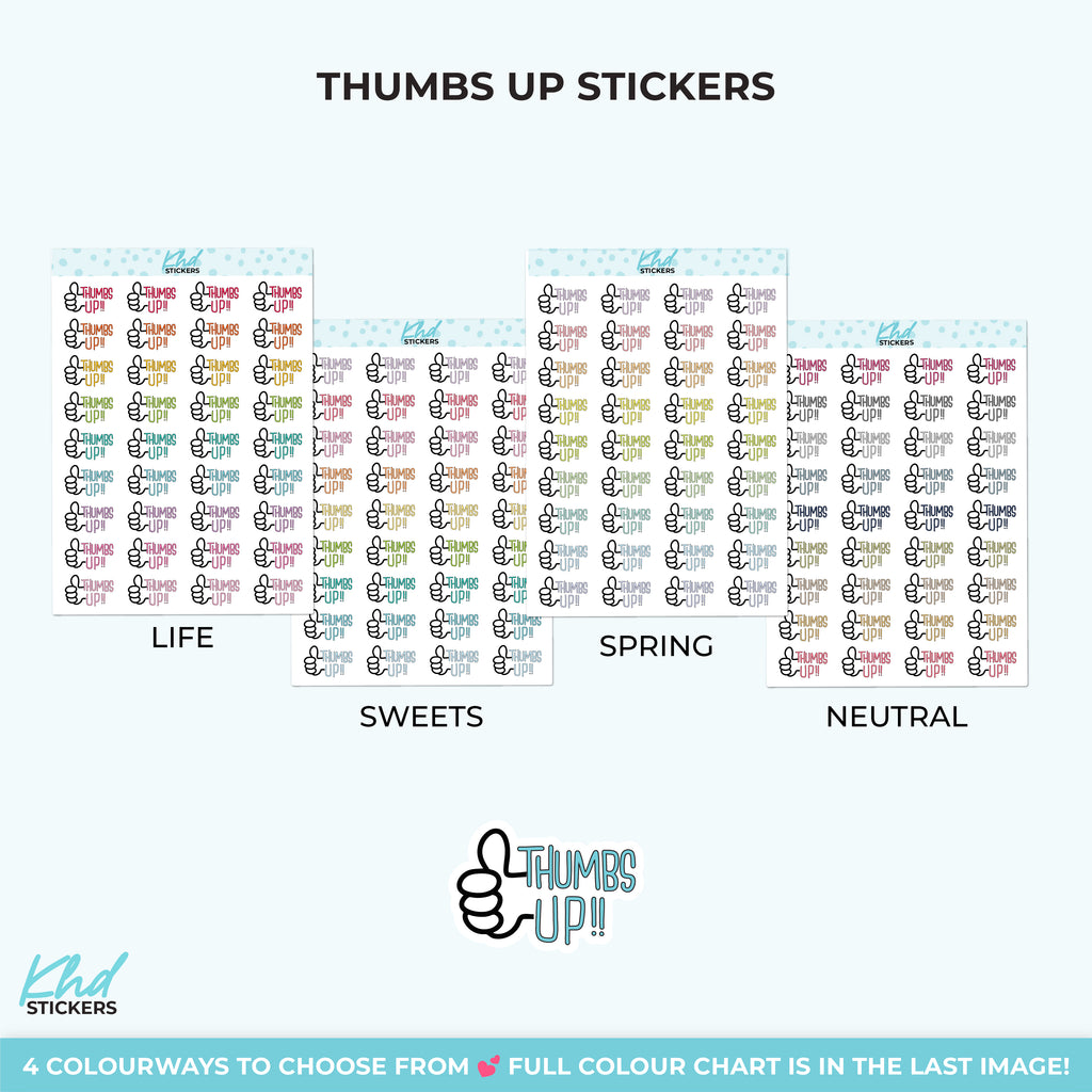 Thumbs Up Planner Stickers Small