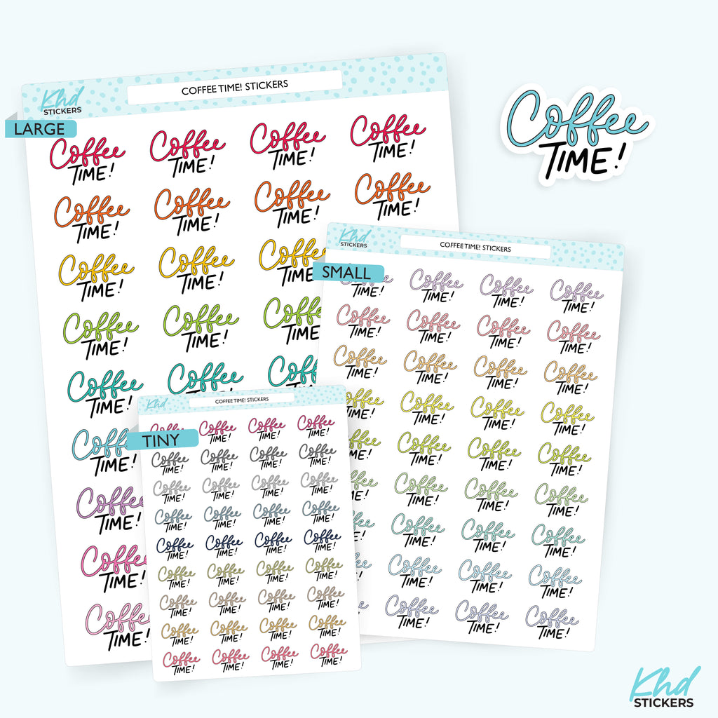 Coffee Time Planner Stickers Small
