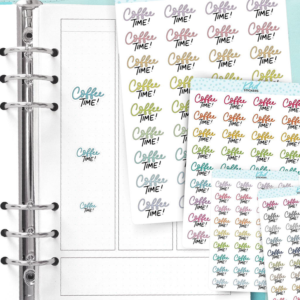 Coffee Time Planner Stickers Small