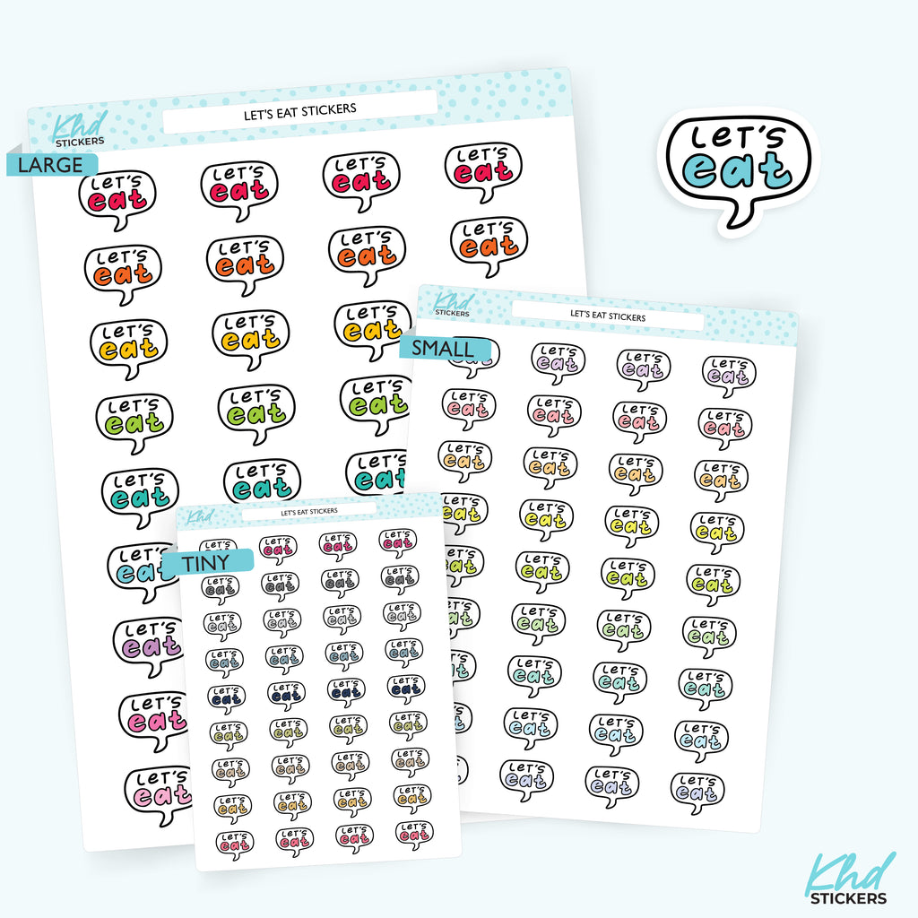 Let's Eat Planner Stickers Small