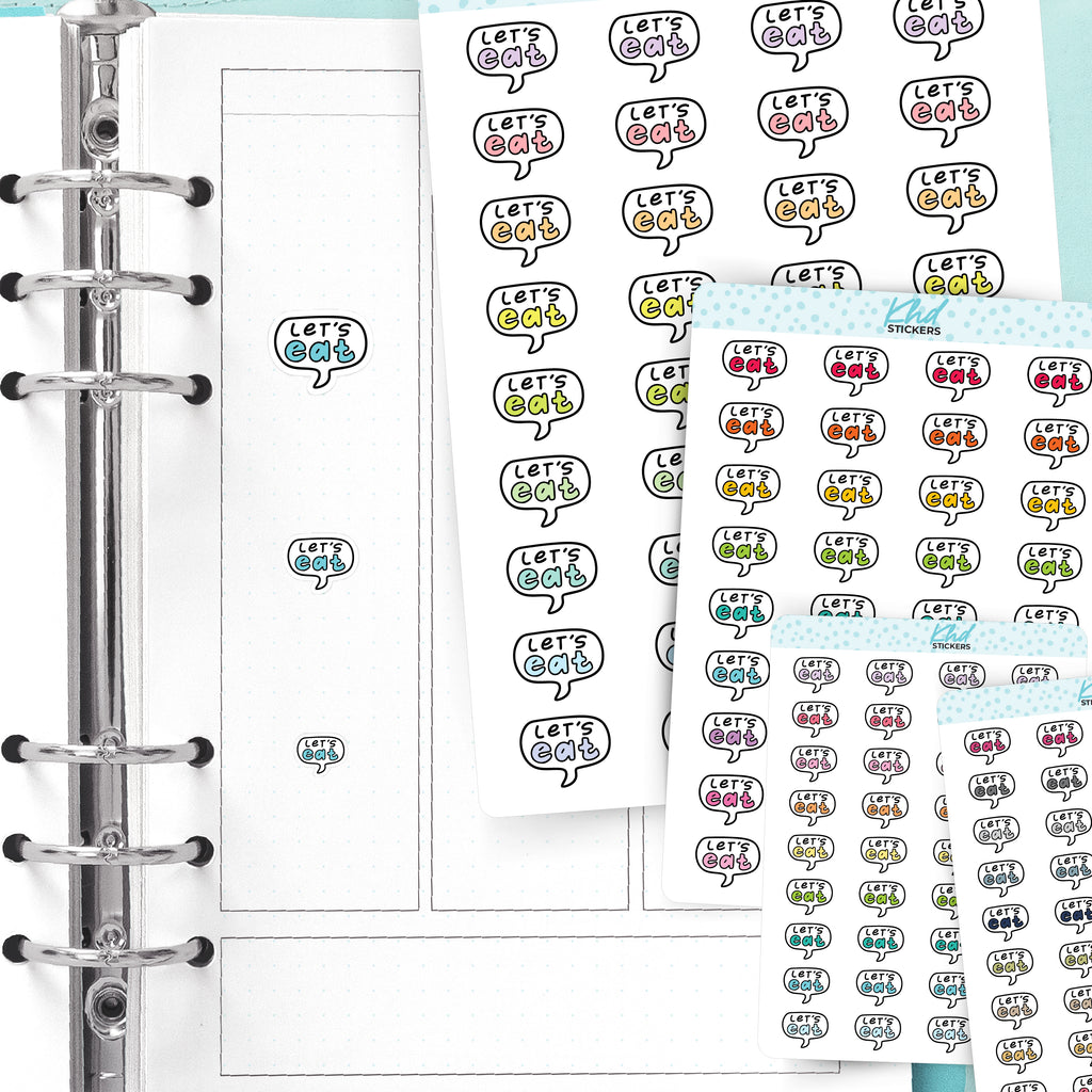 Let's Eat Planner Stickers Small