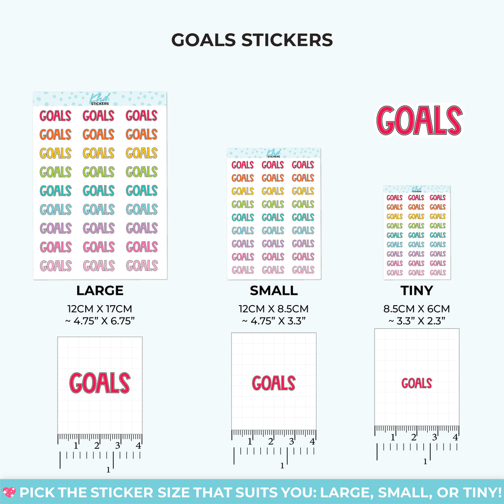 Goals Planner Stickers Small