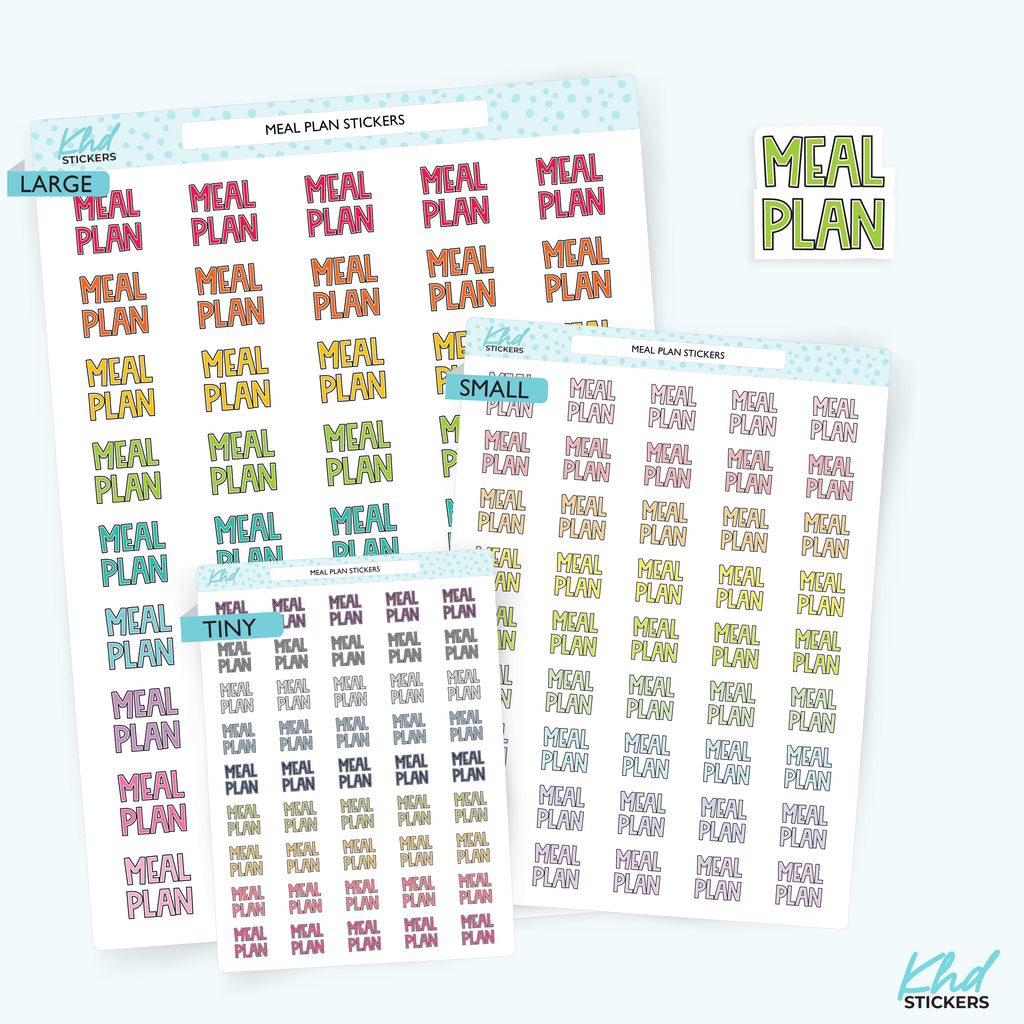 Meal Plan Planner Stickers Small