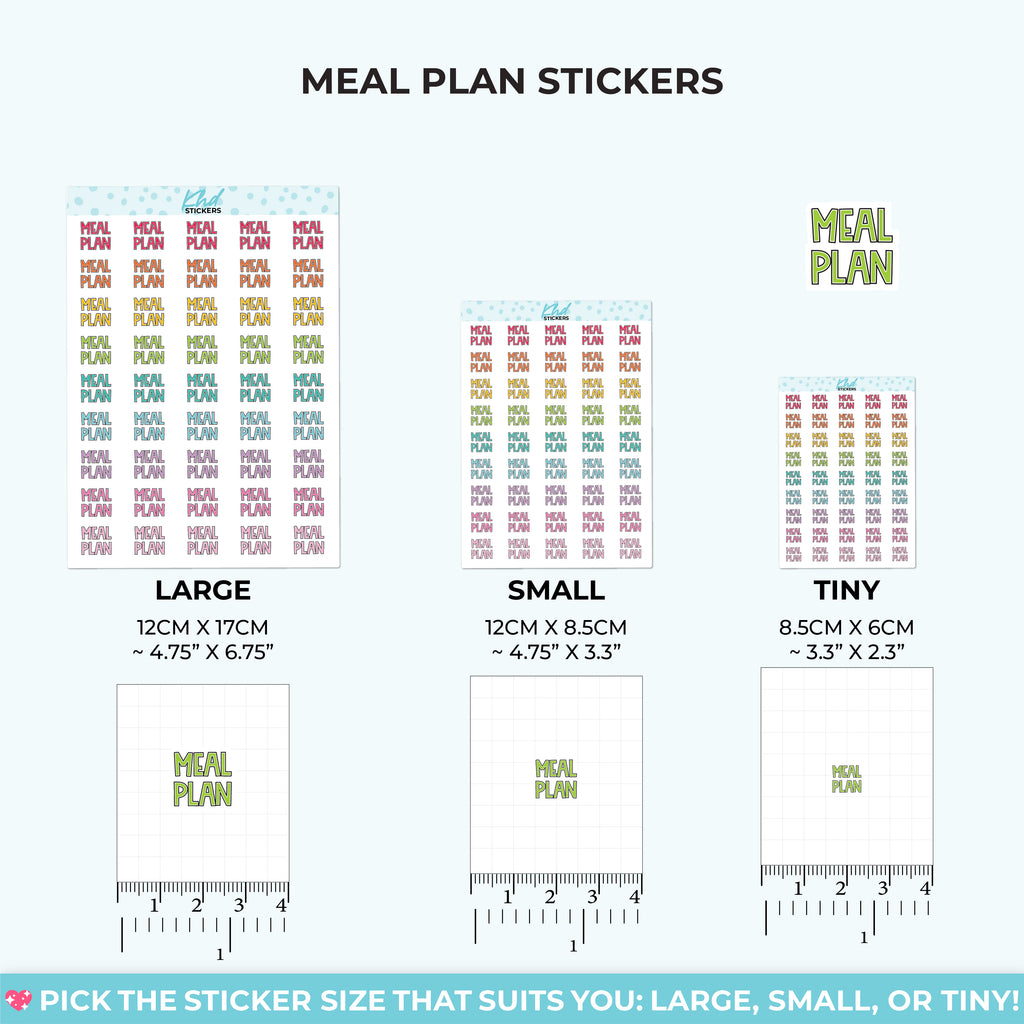 Meal Plan Planner Stickers Small