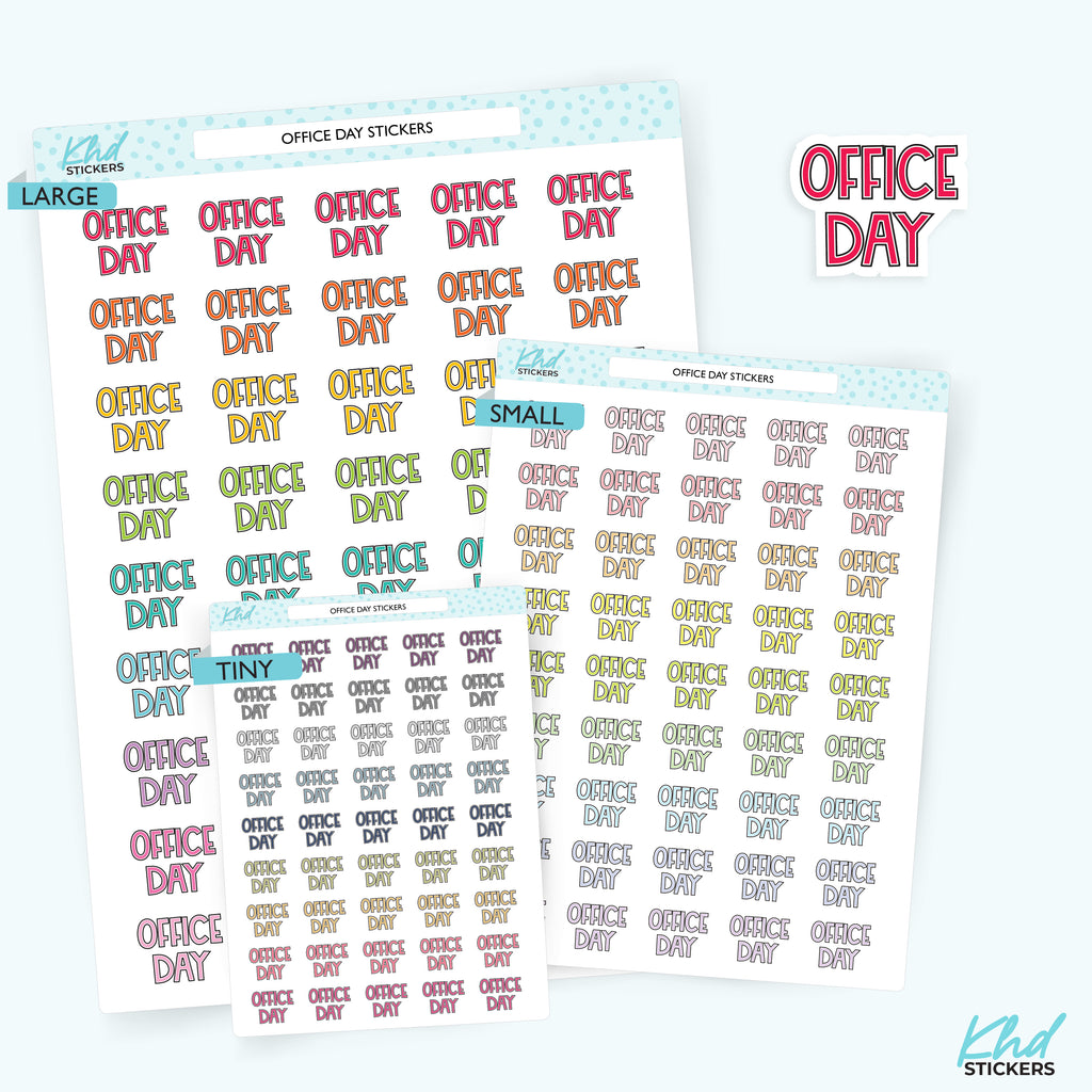 Office Day Planner Stickers Small