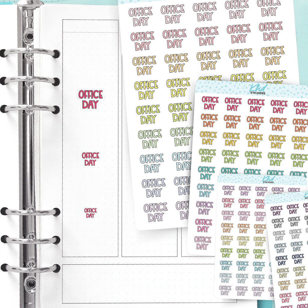 Office Day Planner Stickers Small