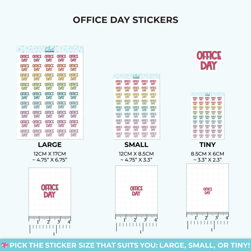 Office Day Planner Stickers Small