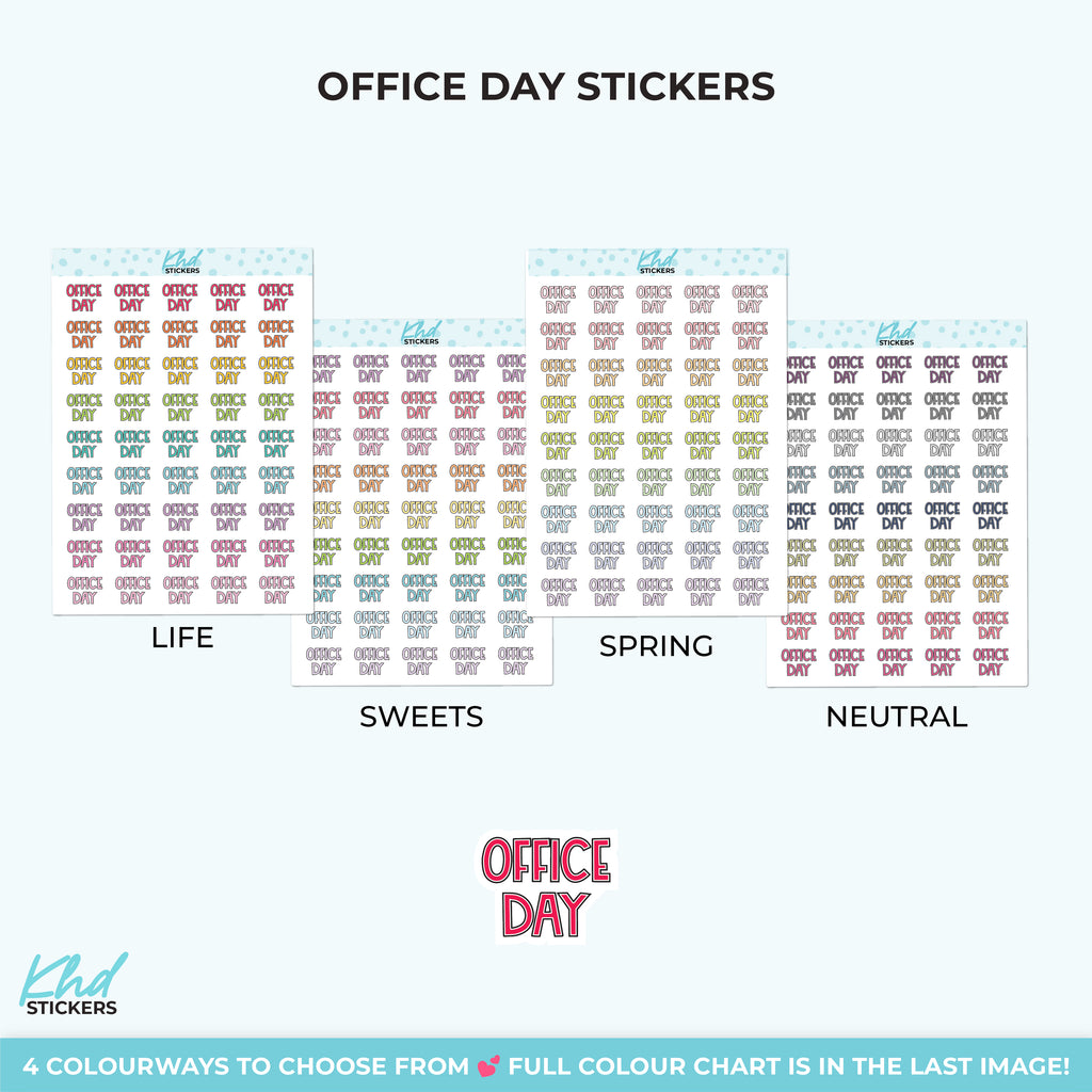 Office Day Planner Stickers Small