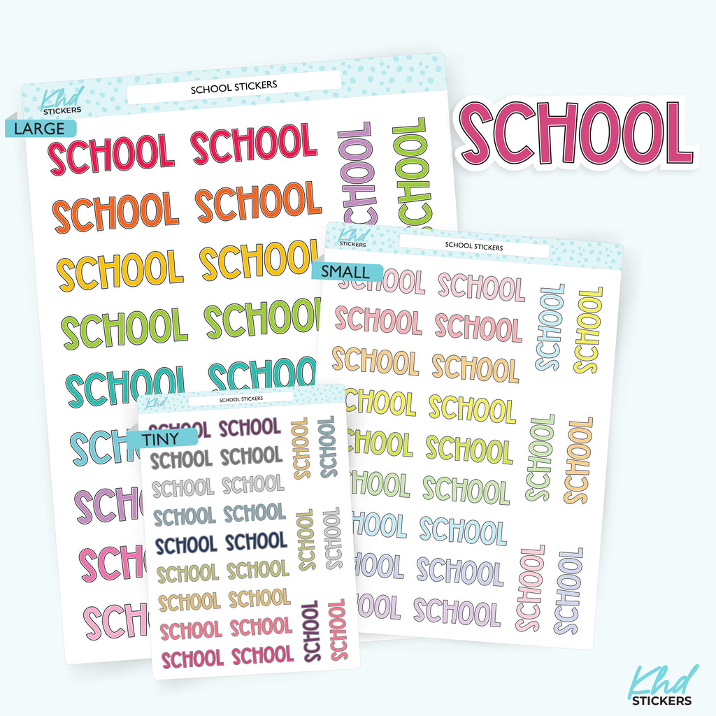 School Planner Stickers Small