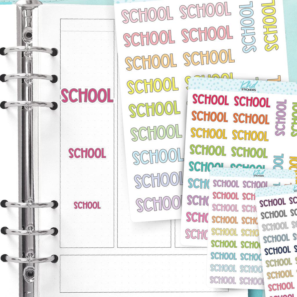 School Planner Stickers Small