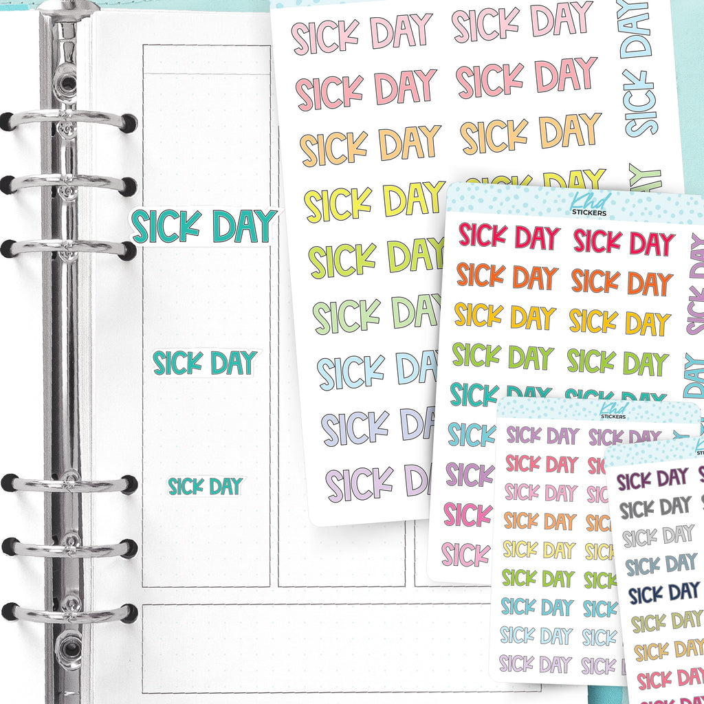 Sick Day Planner Stickers Small
