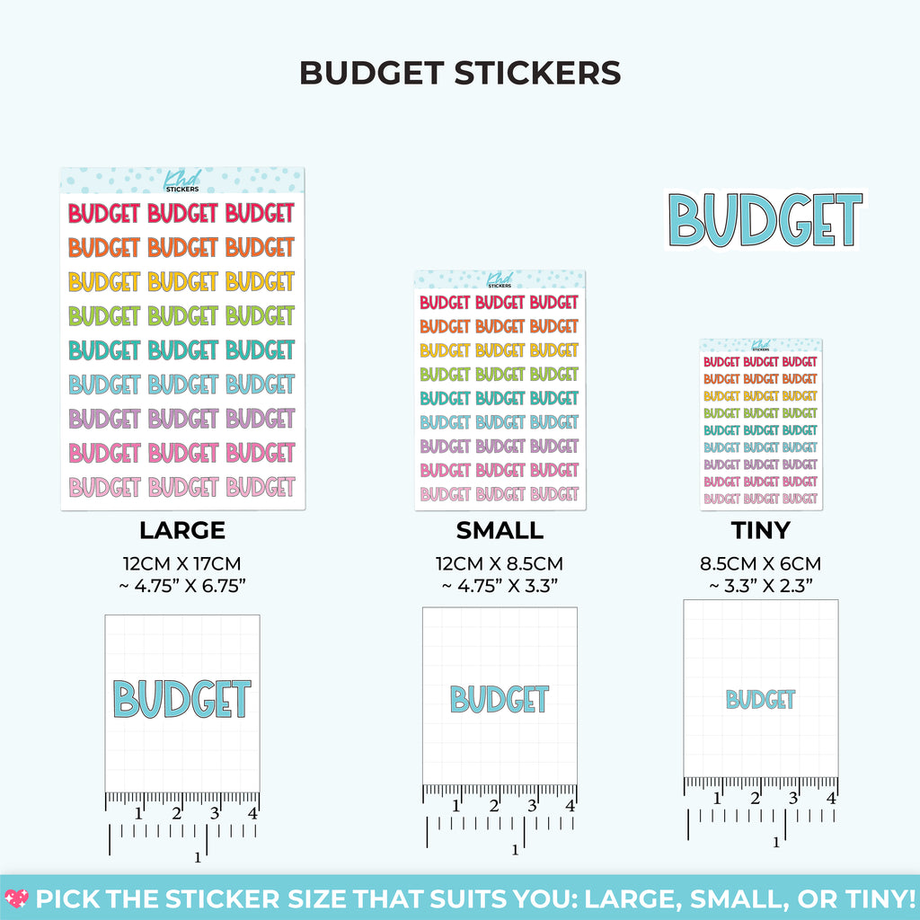 Budget Planner Stickers Small
