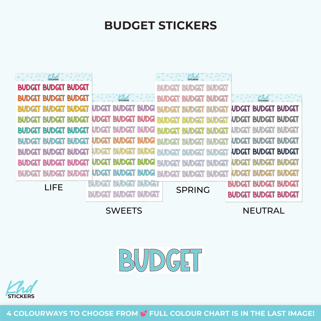 Budget Planner Stickers Small