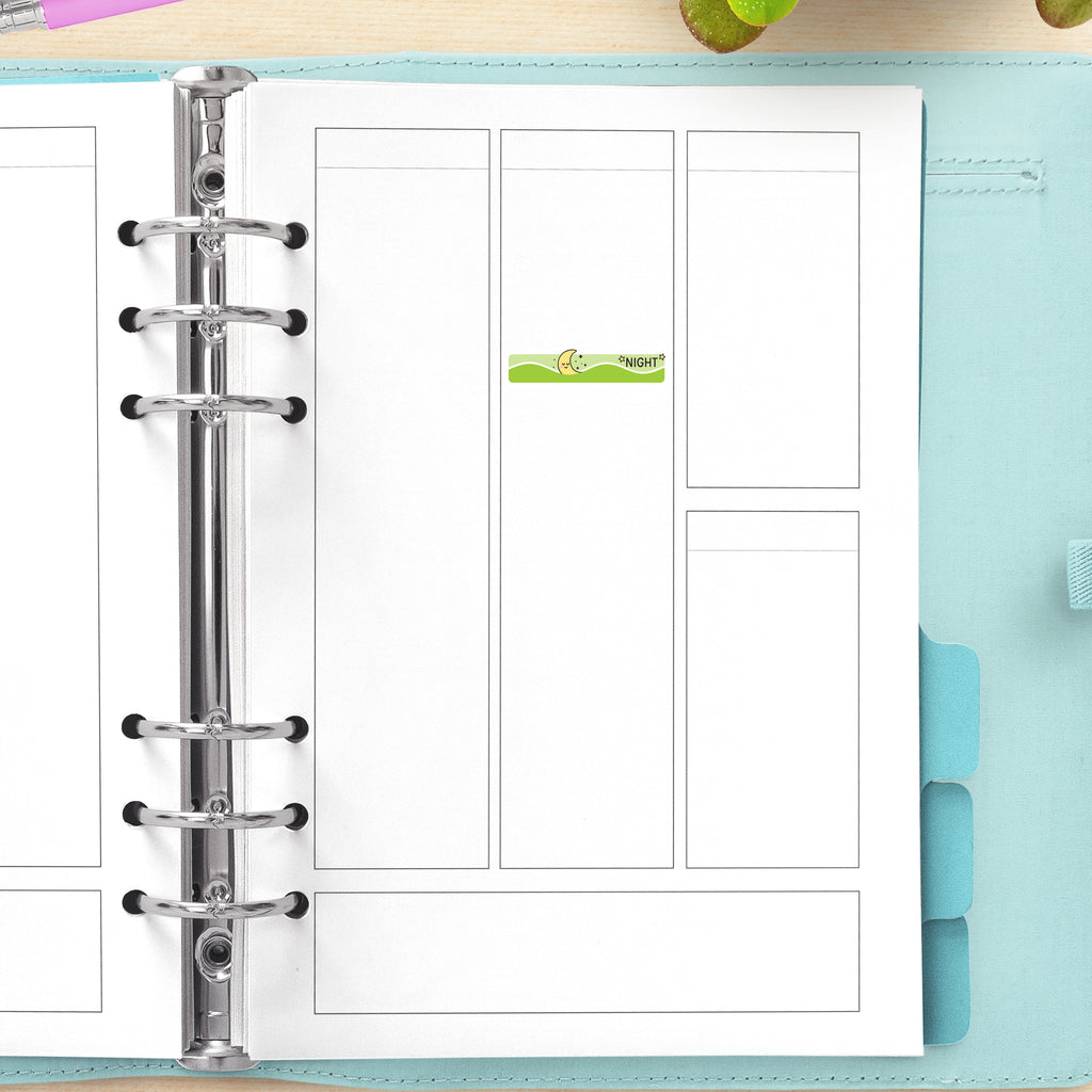 Night Time – Cute Planner Header with Moon Icon LIFE