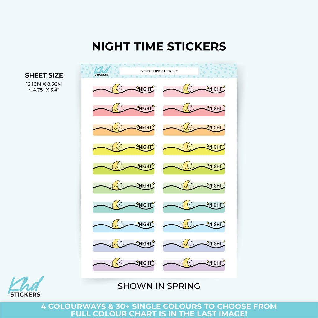 Night Time – Cute Planner Header with Moon Icon LIFE