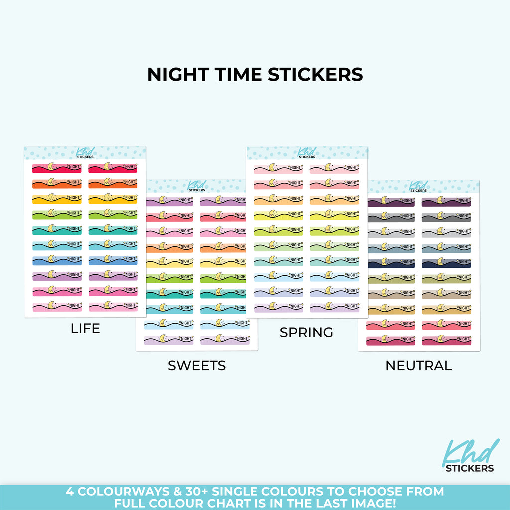 Night Time – Cute Planner Header with Moon Icon LIFE