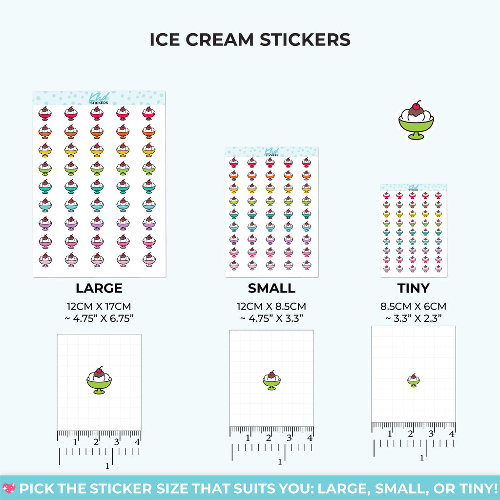 Ice Cream – Cute Food Icons for Planners Small / LIFE