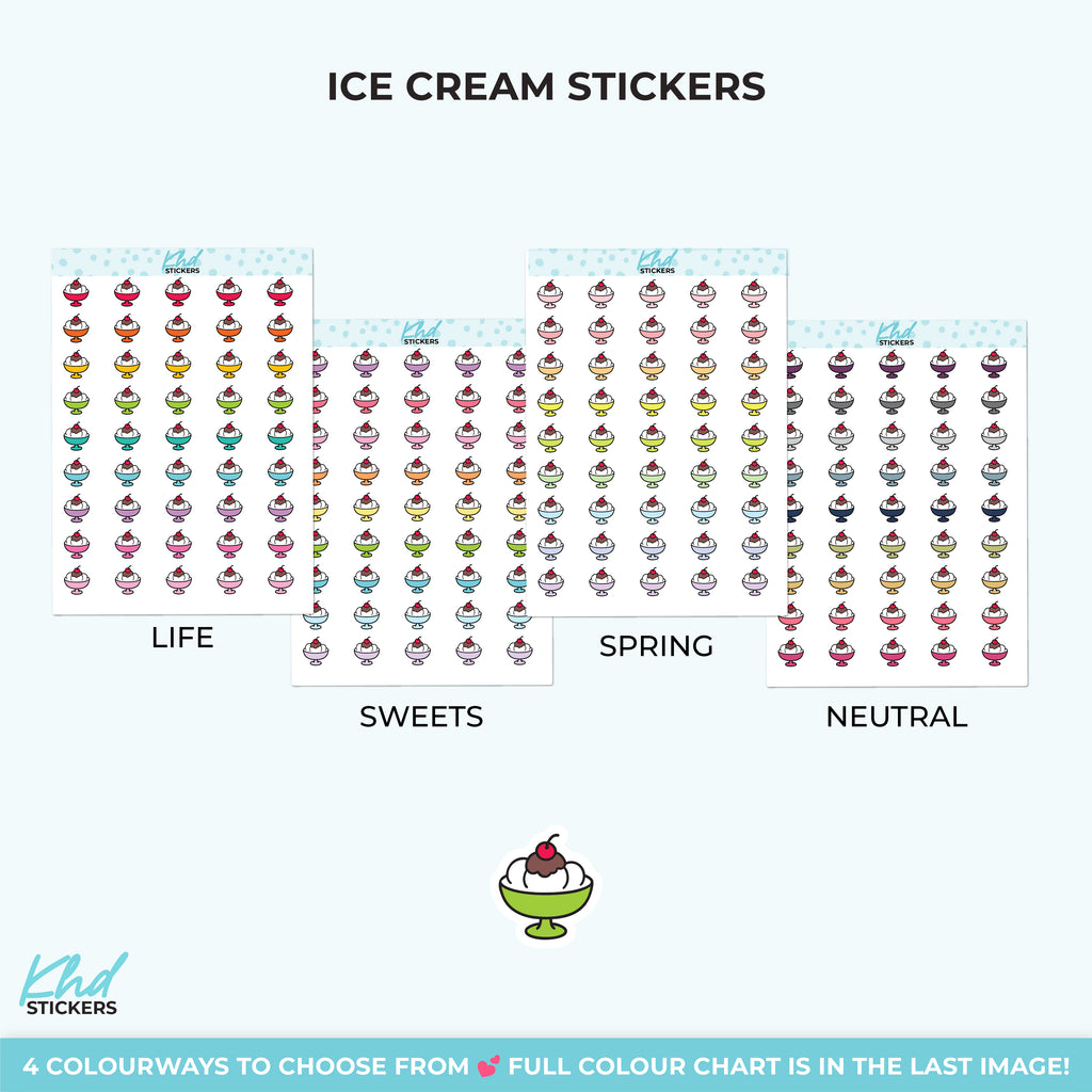 Ice Cream – Cute Food Icons for Planners Small / LIFE