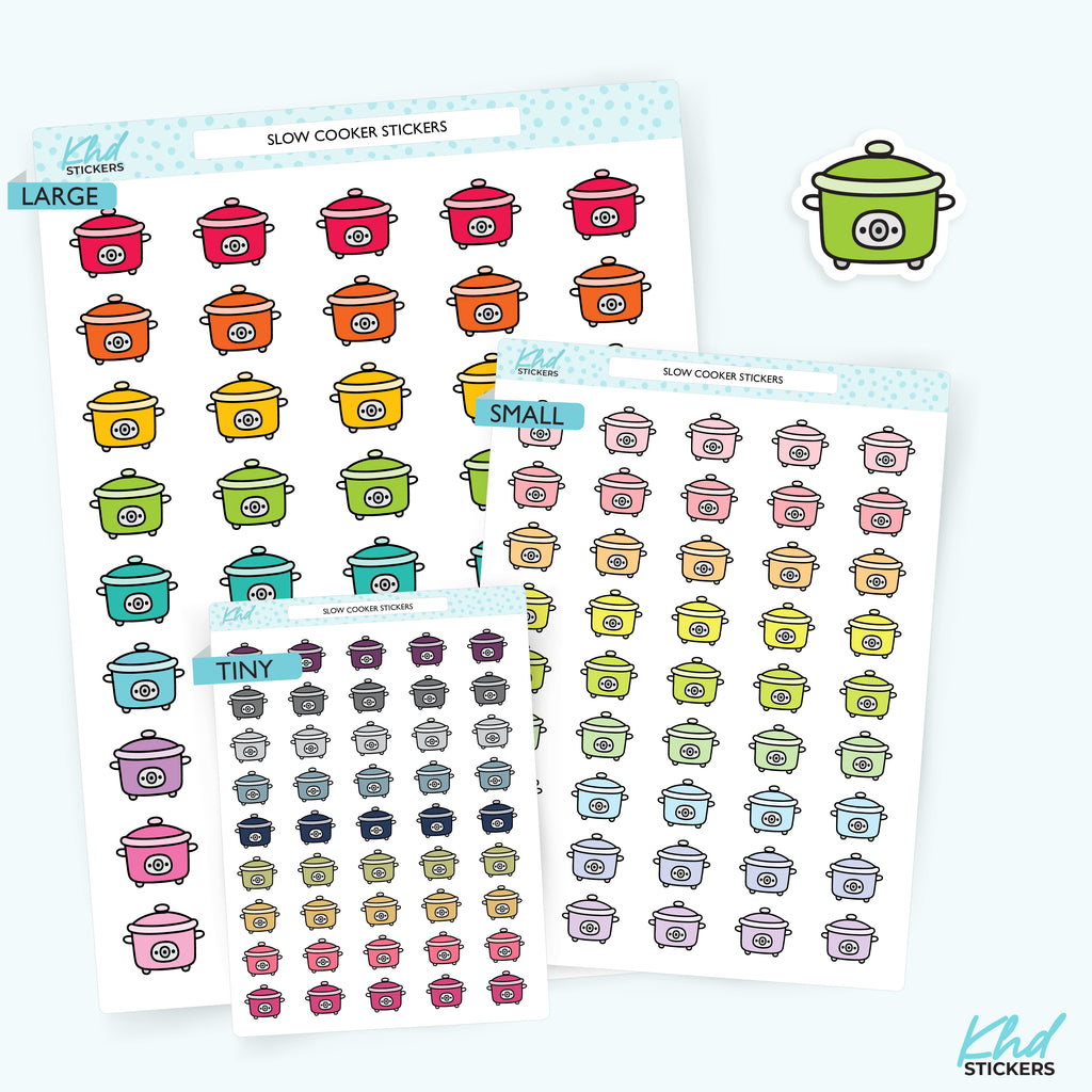 Slow Cooker Stickers – Functional Meal Planning Icons Small