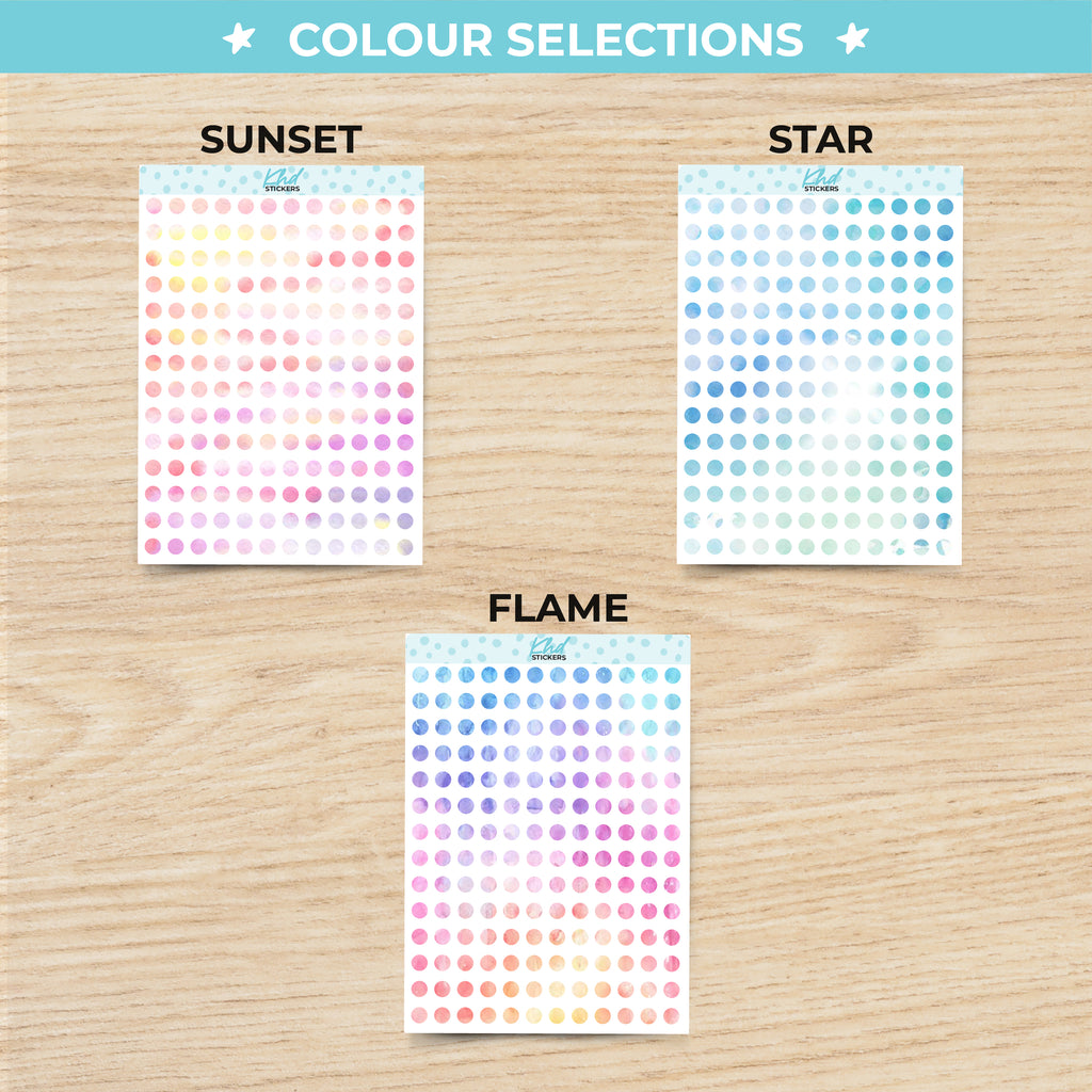 Watercolour Collection - Small Dots Aurora