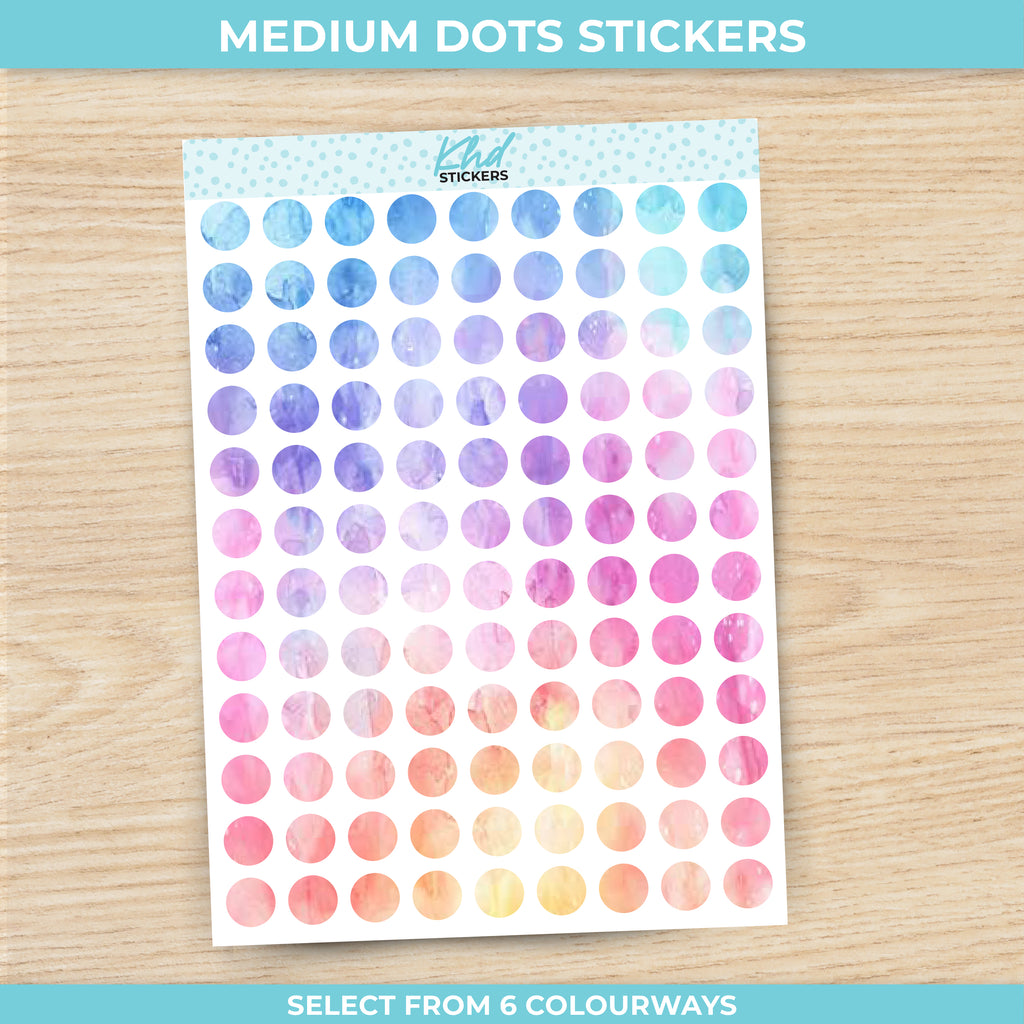 Medium Dots Planner Stickers Aurora