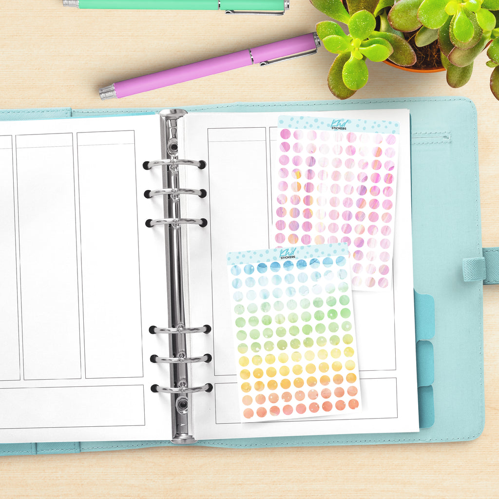 Medium Dots Planner Stickers Aurora