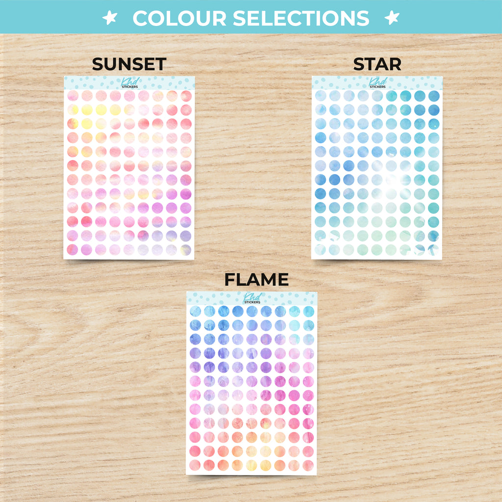 Medium Dots Planner Stickers Aurora