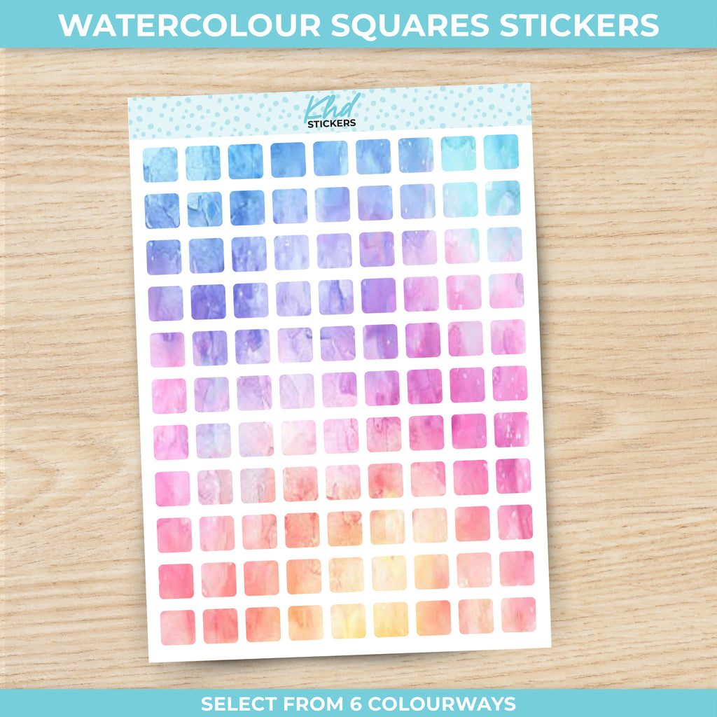 Medium Squares Planner Stickers Aurora