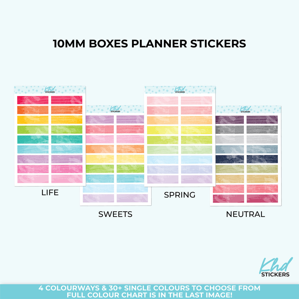 Watercolour Header Box Stickers – 10mm Height (Other Sizes Available) Vinyl (Removable) / LIFE