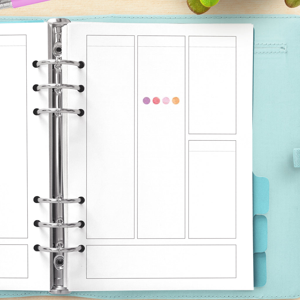 1/4" Watercolour Dot Stickers – Functional Pastel Planner Dots Vinyl (Removable) / LIFE