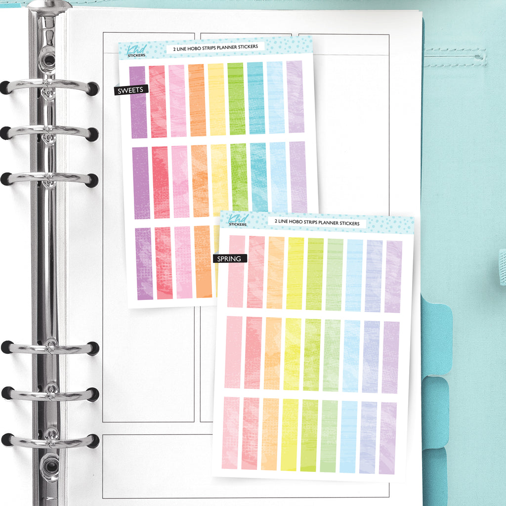 Watercolour Planner Boxes – 33mm x 7.2mm Size for Hobonichi Planners Vinyl (Removable) / LIFE