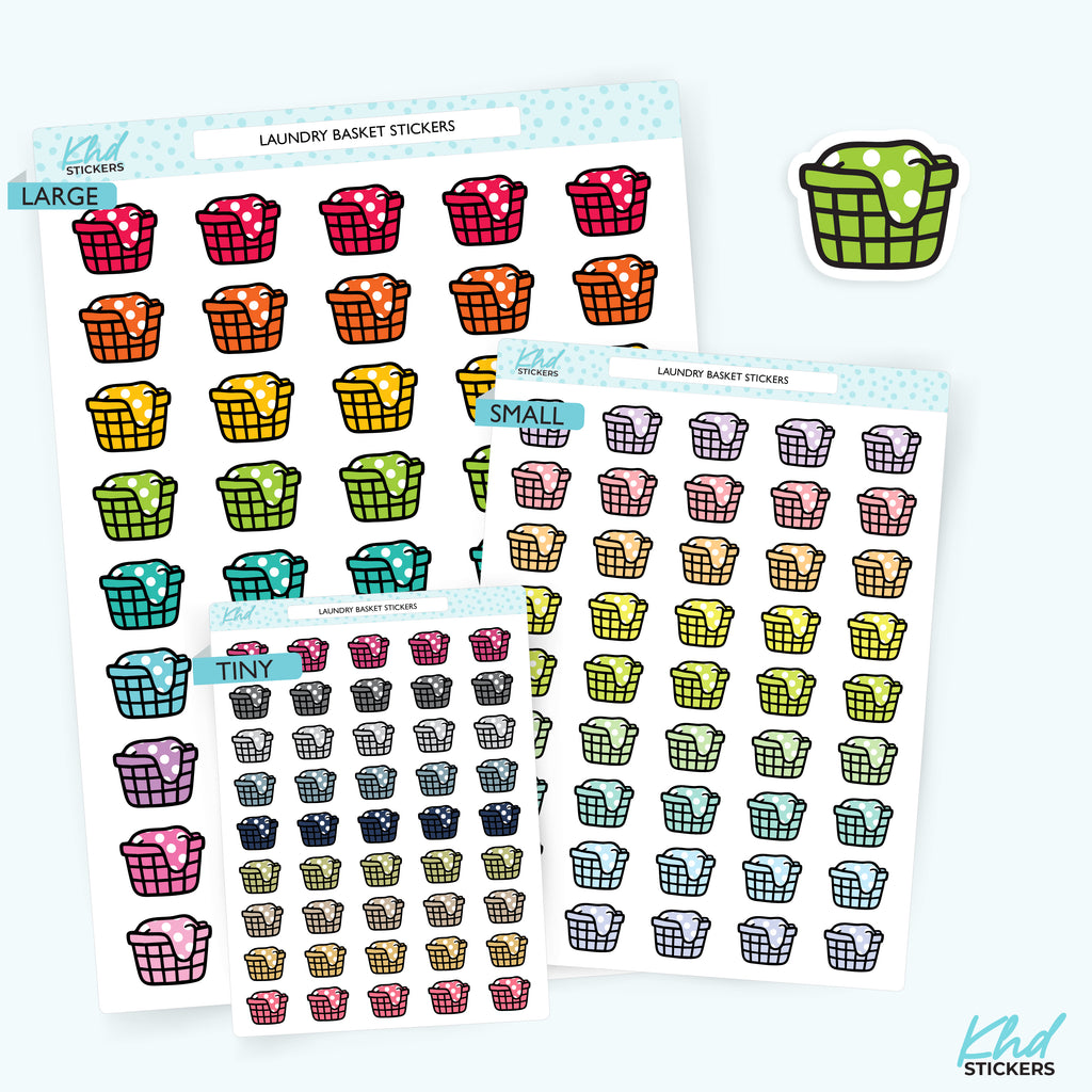Laundry Basket Icon Stickers Small