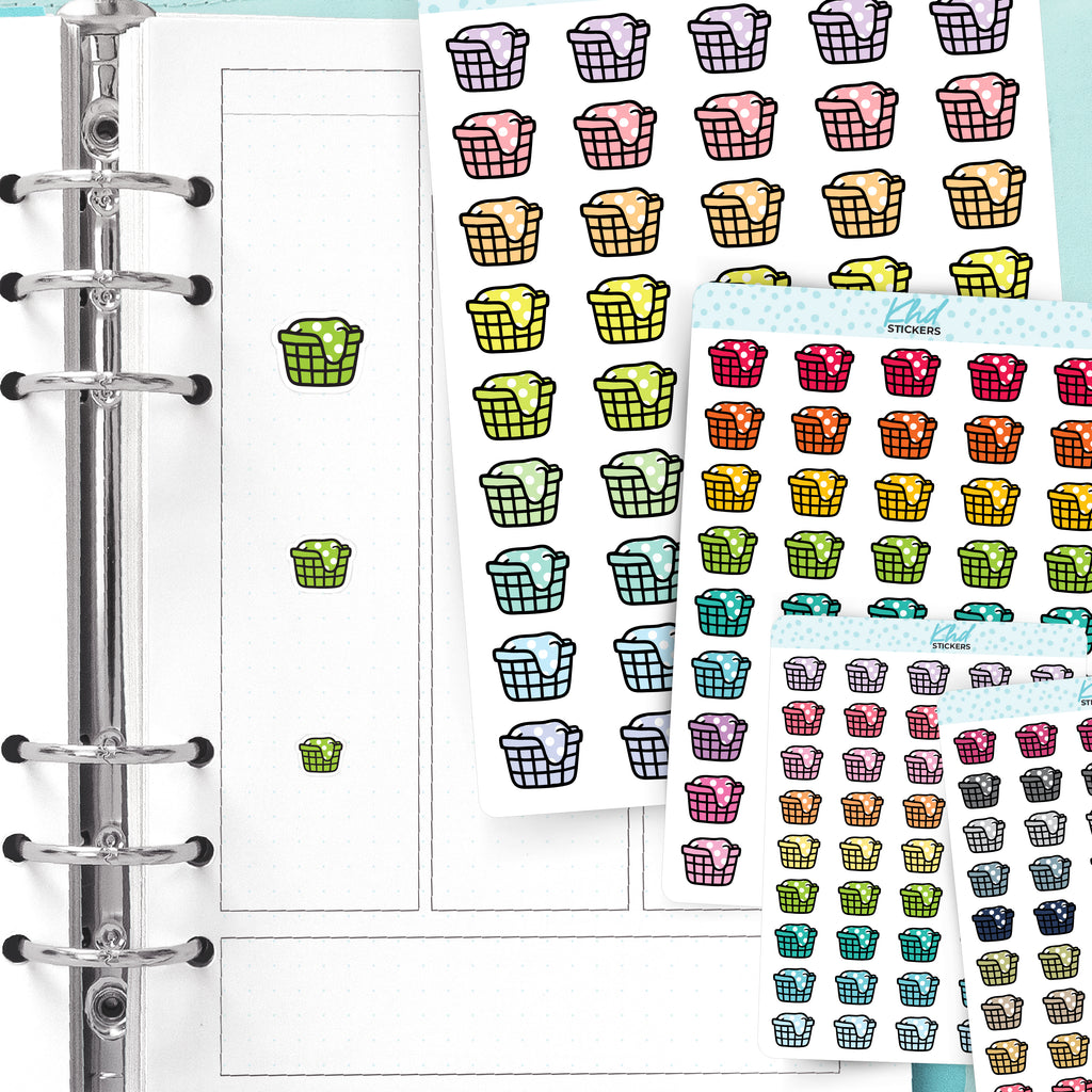 Laundry Basket Icon Stickers Small