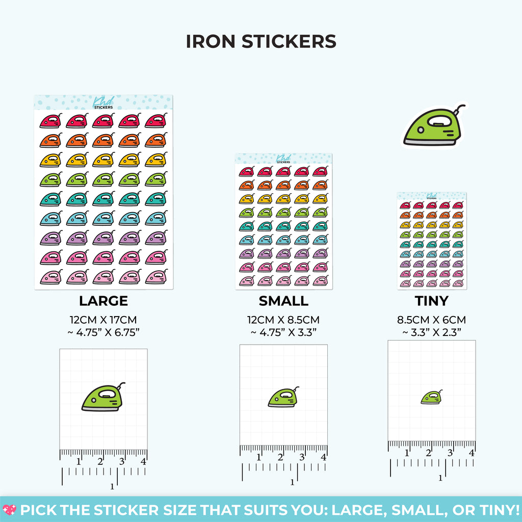 Ironing Planner Stickers Small