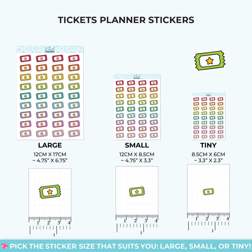 Movie and Popcorn Planner Stickers Small