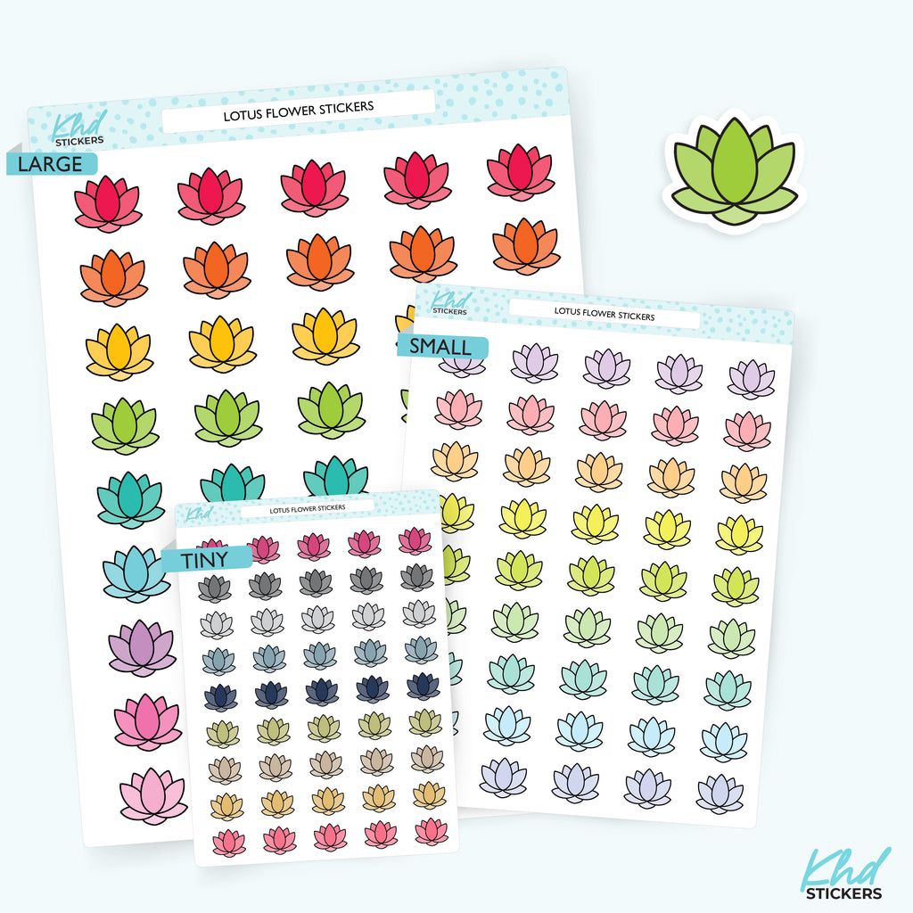 Lotus Flower Icon Stickers Small