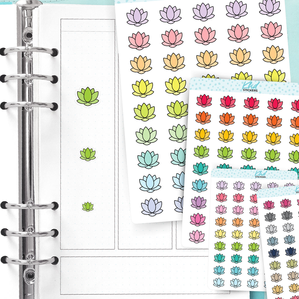 Lotus Flower Icon Stickers Small