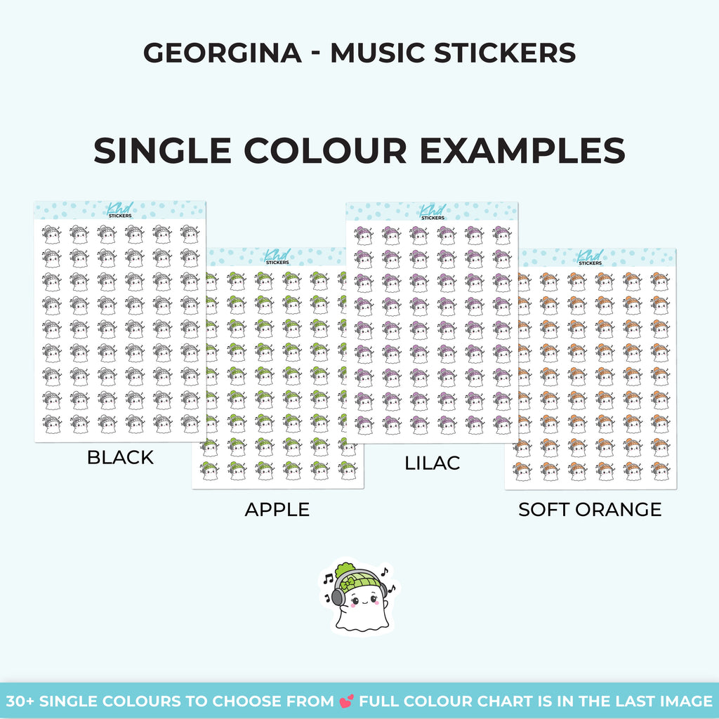 Georgina Ghost with Music Stickers