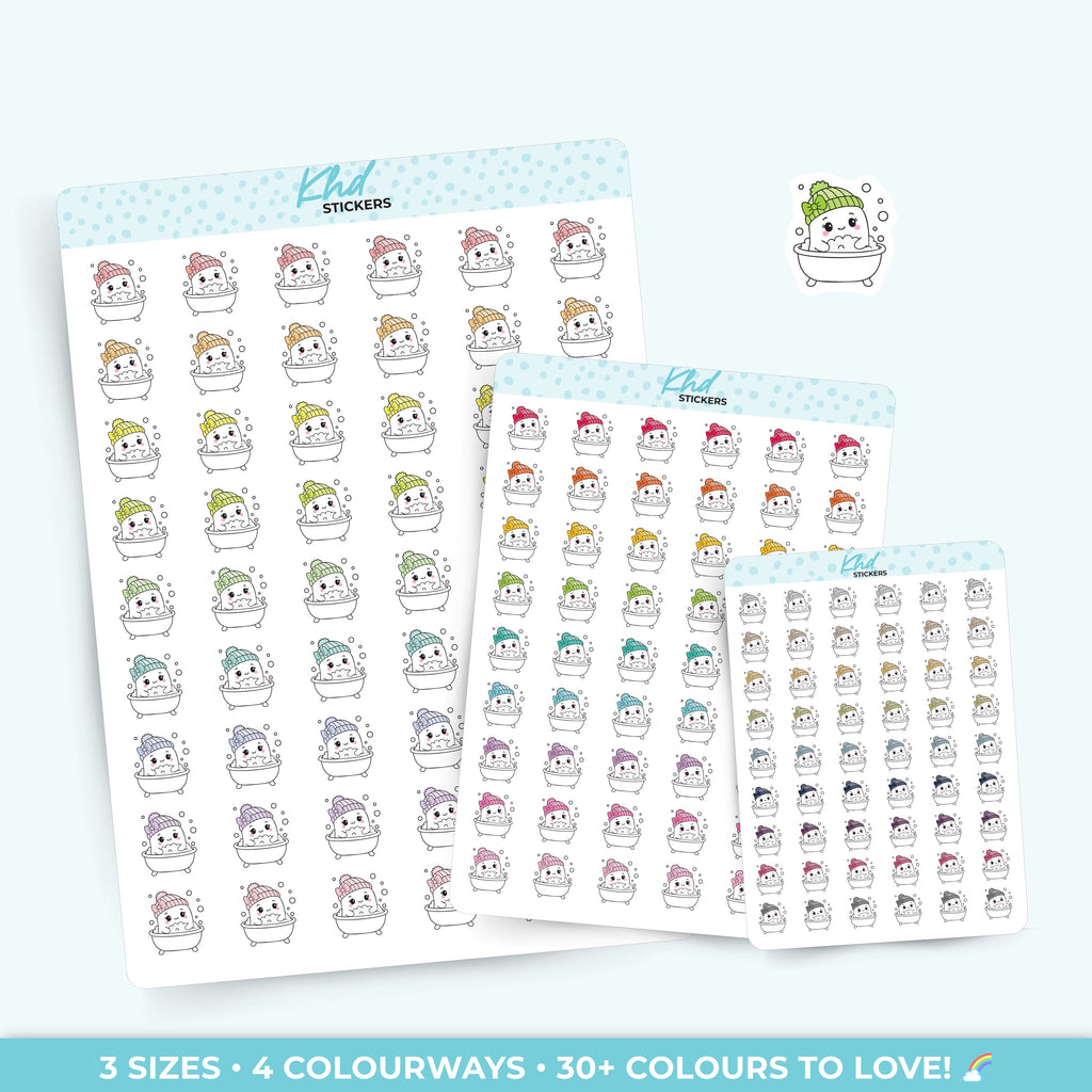 Georgina Ghost at Bath Time Stickers