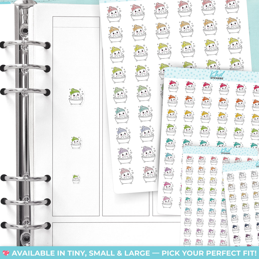 Georgina Ghost at Bath Time Stickers