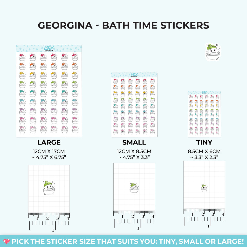 Georgina Ghost at Bath Time Stickers
