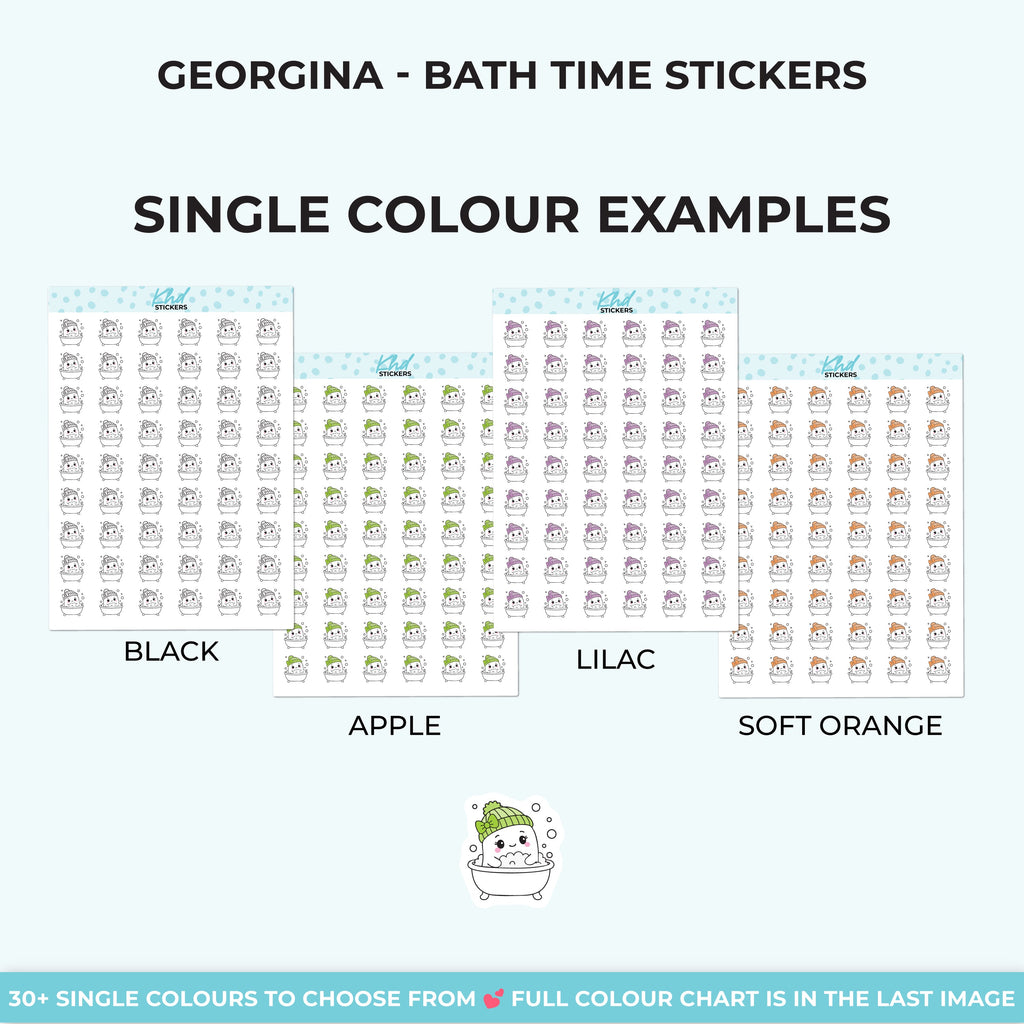 Georgina Ghost at Bath Time Stickers