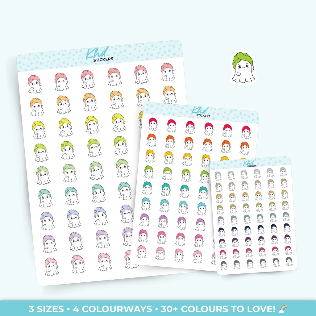 Georgina Ghost Hair Wash Day Stickers