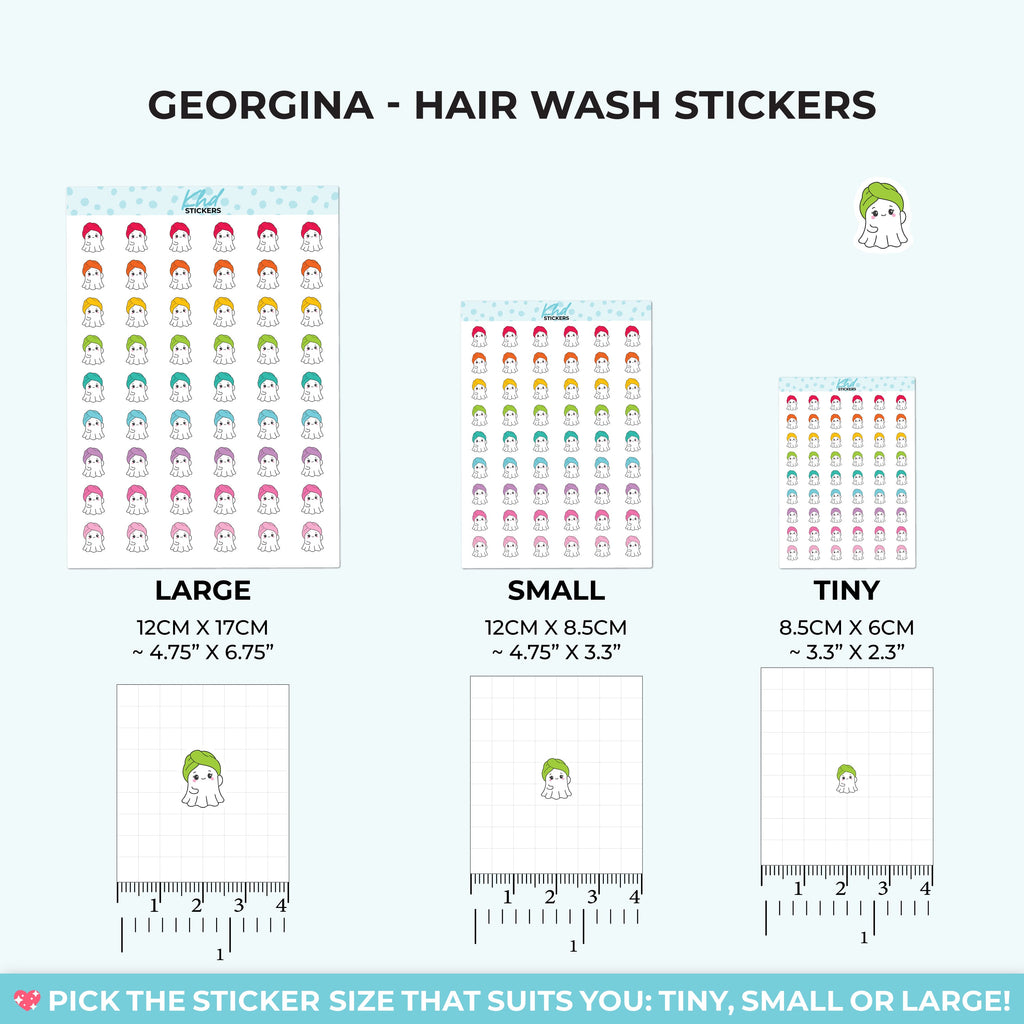 Georgina Ghost Hair Wash Day Stickers