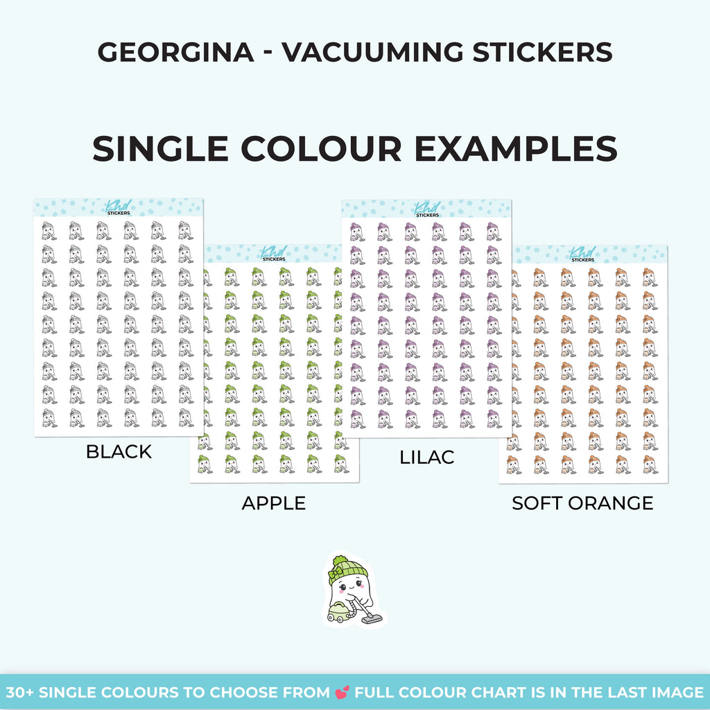 Georgina Ghost Vacuuming Stickers