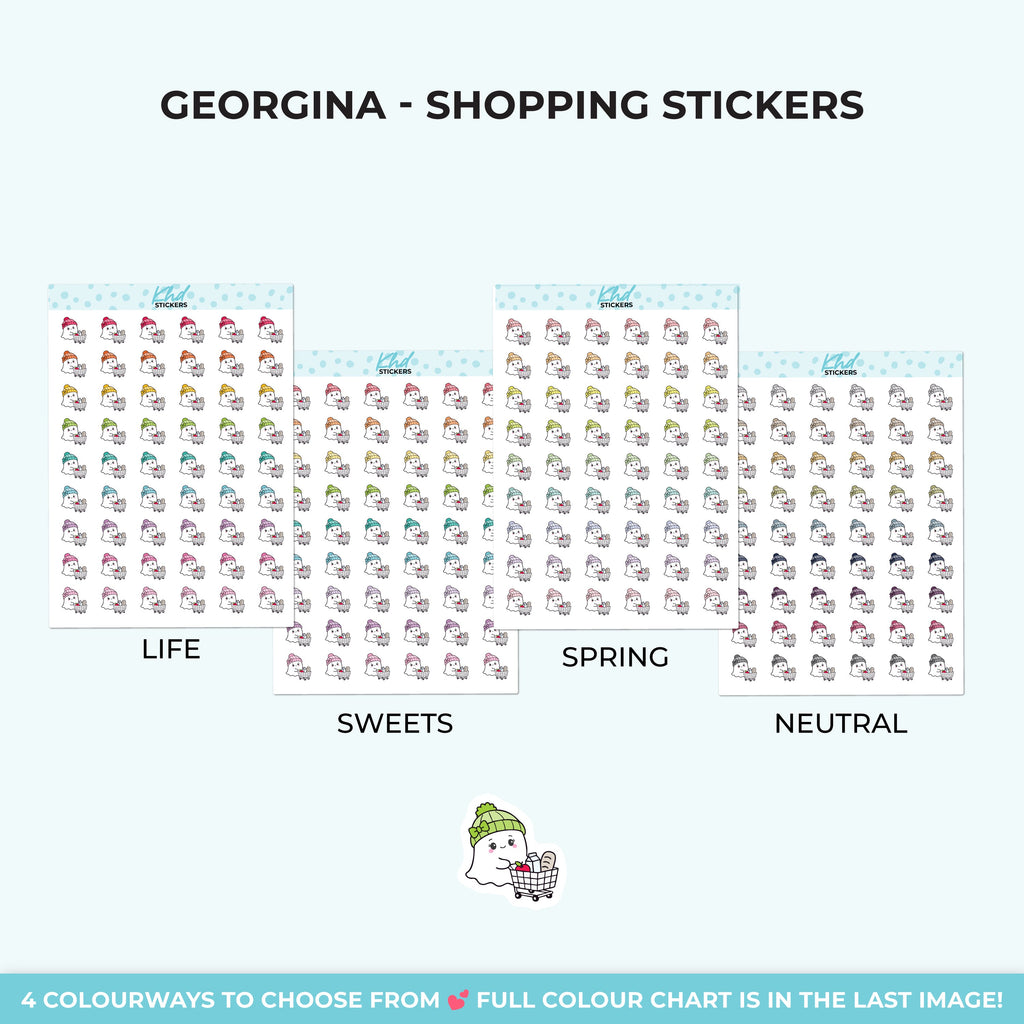 Georgina Ghost Shopping Stickers