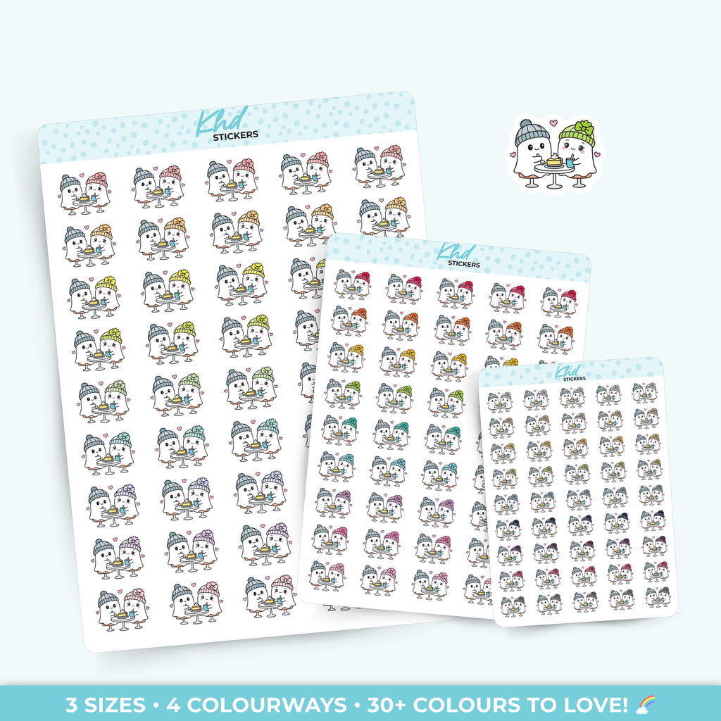 Georgina Ghost on a Date Night Stickers